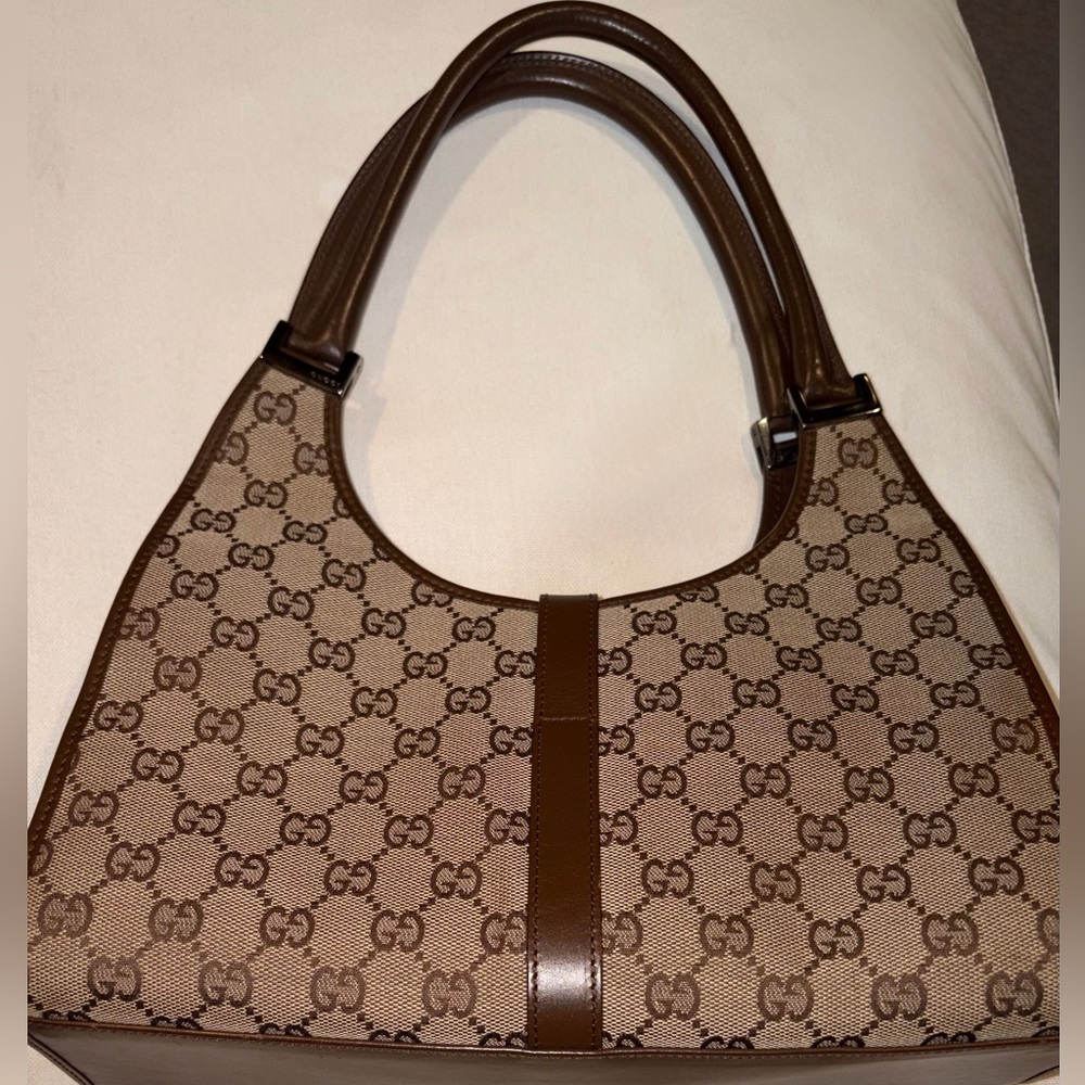 Authentic Gucci Monogram Jackie Shoulder Bag - image 3
